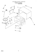 OVEN CAVITY Diagram and Parts List for GT1196SHS1  Whirlpool Microwave