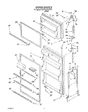 DOOR Diagram and Parts List for 3XARG457WP02  Whirlpool Refrigerator