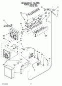 ICEMAKER PARTS Diagram and Parts List for KBFC42FTS03  KitchenAid Refrigerator