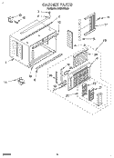 CABINET Diagram and Parts List for ACQ122XA0  Whirlpool Air Conditioner
