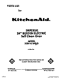 FRONT COVER Diagram and Parts List for KEBI141WBL0  KitchenAid Wall Oven