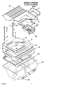SHELF PARTS, OPTIONAL PARTS Diagram and Parts List for IT21AMXRQ03  Inglis Refrigerator