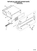 TOP GRILLE AND UNIT COVER PARTS Diagram and Parts List for KSSO48FMX02  KitchenAid Refrigerator