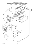 ICE MAKER Diagram and Parts List for KTRC22MJWH00  KitchenAid Refrigerator