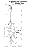 BRAKE AND DRIVE TUBE PARTS Diagram and Parts List for 7MLBR8444MQ0  Whirlpool Washer
