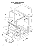 FRAME AND TANK Diagram and Parts List for KUDD23HY0  KitchenAid Dishwasher