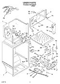 LINER Diagram and Parts List for ST21HPXLQ01  Whirlpool Refrigerator