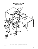 TUB ASSEMBLY Diagram and Parts List for GDP8500XXN0  Whirlpool Dishwasher