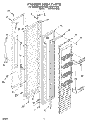 FREEZER DOOR PARTS Diagram and Parts List for KSSC42FKS02  KitchenAid Refrigerator