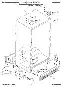 CABINET Diagram and Parts List for KSRC22DBWH00  KitchenAid Refrigerator
