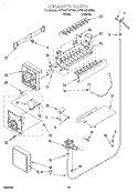 ICEMAKER, OPTIONAL Diagram and Parts List for 4YED25DQFW01  Whirlpool Refrigerator