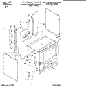 EXTERNAL Diagram and Parts List for SF305BEWN1  Whirlpool Range