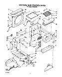 AIR FLOW AND CONTROL Diagram and Parts List for 8AC2504XS0  Whirlpool Air Conditioner