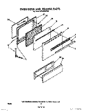 OVEN DOOR AND DRAWER Diagram and Parts List for SF3600EPW0  Whirlpool Range