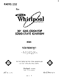SECTION Diagram and Parts List for SC8400EKW1  Whirlpool Cooktop