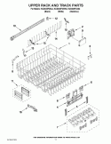 UPPER RACK AND TRACK PARTS Diagram and Parts List for KUDS35FXWH4  KitchenAid Dishwasher