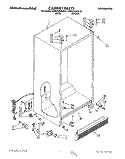 CABINET Diagram and Parts List for KSRS25QAAL02  KitchenAid Refrigerator