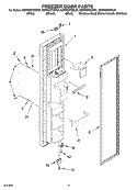 FREEZER DOOR PARTS Diagram and Parts List for KSRP22FSBT01  KitchenAid Refrigerator