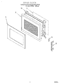 DOOR Diagram and Parts List for MT8066SEB0  Whirlpool Microwave