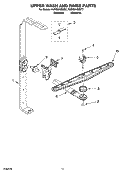 UPPER WASH AND RINSE PARTS Diagram and Parts List for KUDS01VMMT7  KitchenAid Dishwasher