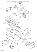 MOTOR AND ICE CONTAINER Diagram and Parts List for SS22AEXHW02  Whirlpool Refrigerator