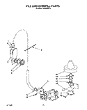 FILL AND OVERFILL Diagram and Parts List for KUDA22ST5  KitchenAid Dishwasher