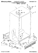CABINET Diagram and Parts List for KSRS22QAAL20  KitchenAid Refrigerator