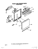 FRAME AND CONSOLE Diagram and Parts List for DU9450XX0  Whirlpool Dishwasher
