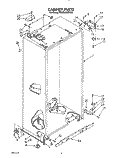 CABINET Diagram and Parts List for KSSS36DWX02  KitchenAid Refrigerator