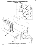 MICROWAVE DOOR AND LATCH Diagram and Parts List for RM275PXK0  Whirlpool Microwave Oven Combo