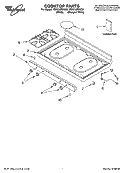 COOKTOP PARTS Diagram and Parts List for YSF315PEKQ0  Whirlpool Range