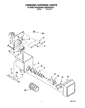 FREEZER INTERIOR Diagram and Parts List for RS22AWXDN00  Roper Refrigerator