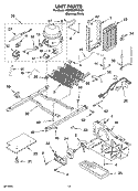 UNIT PARTS Diagram and Parts List for KSRB22FRBX01  KitchenAid Refrigerator