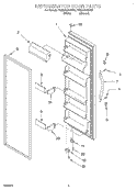 REFRIGERATOR DOOR Diagram and Parts List for RS25AQXGN01  Roper Refrigerator