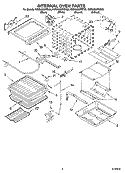INTERNAL OVEN PARTS Diagram and Parts List for KGRA806PBL00  KitchenAid Range