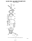 HEATER, PUMP, AND LOWER SPRAYARM Diagram and Parts List for DU5500XL1  Whirlpool Dishwasher