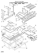 SHELF Diagram and Parts List for ET25DMXDN00  Whirlpool Refrigerator