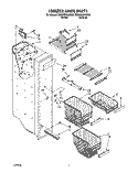 FREEZER LINER Diagram and Parts List for 3ED27DQXAN00  Whirlpool Refrigerator