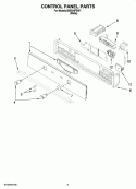CONTROL PANEL PARTS Diagram and Parts List for IBS324PSW1  Whirlpool Wall Oven