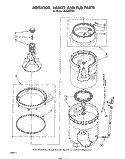 AGITATOR, BASKET AND TUB Diagram and Parts List for LA5530XPW4  Whirlpool Washer