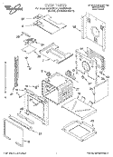 OVEN Diagram and Parts List for RBS245PDB1  Whirlpool Wall Oven