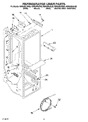 REFRIGERATOR LINER PARTS Diagram and Parts List for KSRS25ILBT02  KitchenAid Refrigerator