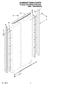 CABINET TRIM PARTS Diagram and Parts List for KSSO48QTX00  KitchenAid Refrigerator