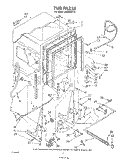 TUB , LIT/OPTIONAL Diagram and Parts List for DU8950XT0  Whirlpool Dishwasher