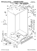 CABINET PARTS Diagram and Parts List for KSSS36QTB02  KitchenAid Refrigerator