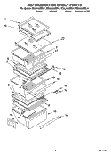 REFRIGERATOR SHELF PARTS Diagram and Parts List for ED5LHAXML11  Whirlpool Refrigerator