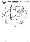 FRAME AND CONSOLE PARTS Diagram and Parts List for RUD4000MU2  Roper Dishwasher
