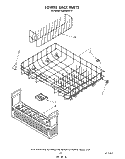 LOWER RACK Diagram and Parts List for KUDA22ST0  KitchenAid Dishwasher