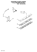 CONTROL PANEL PARTS Diagram and Parts List for KSSO48QTB02  KitchenAid Refrigerator
