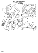 BULKHEAD PARTS, OPTIONAL PARTS (NOT INCLUDED) Diagram and Parts List for LEC5000PQ1  Whirlpool Dryer